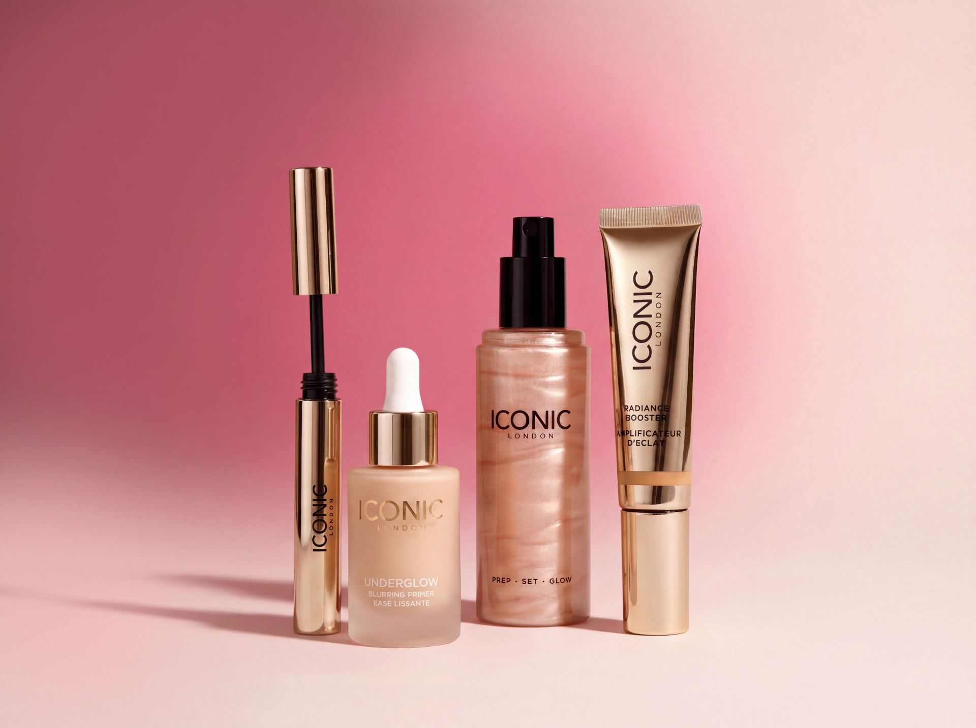 ICONIC London glow range product line-up